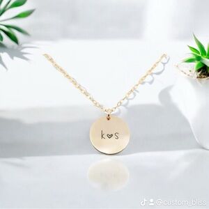 Custom Couple name • initials Necklace! Silver only